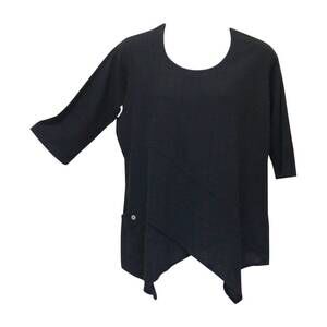 NEW EZZE WEAR women's dotty gauze cotton ginger tunic in black